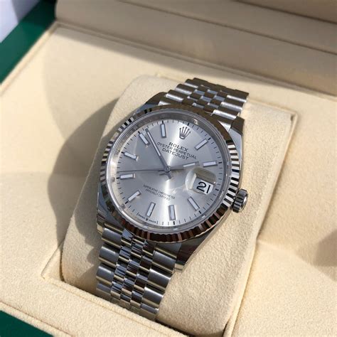 rolex datejust 36 jubilee silver dial on wrist|brand new rolex datejust 36mm.